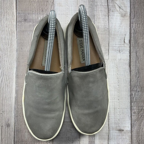 Steve Madden Women's Gills Platform Suede Leather Shoes Slip-On Gray Size 5.5 M - Picture 4 of 13